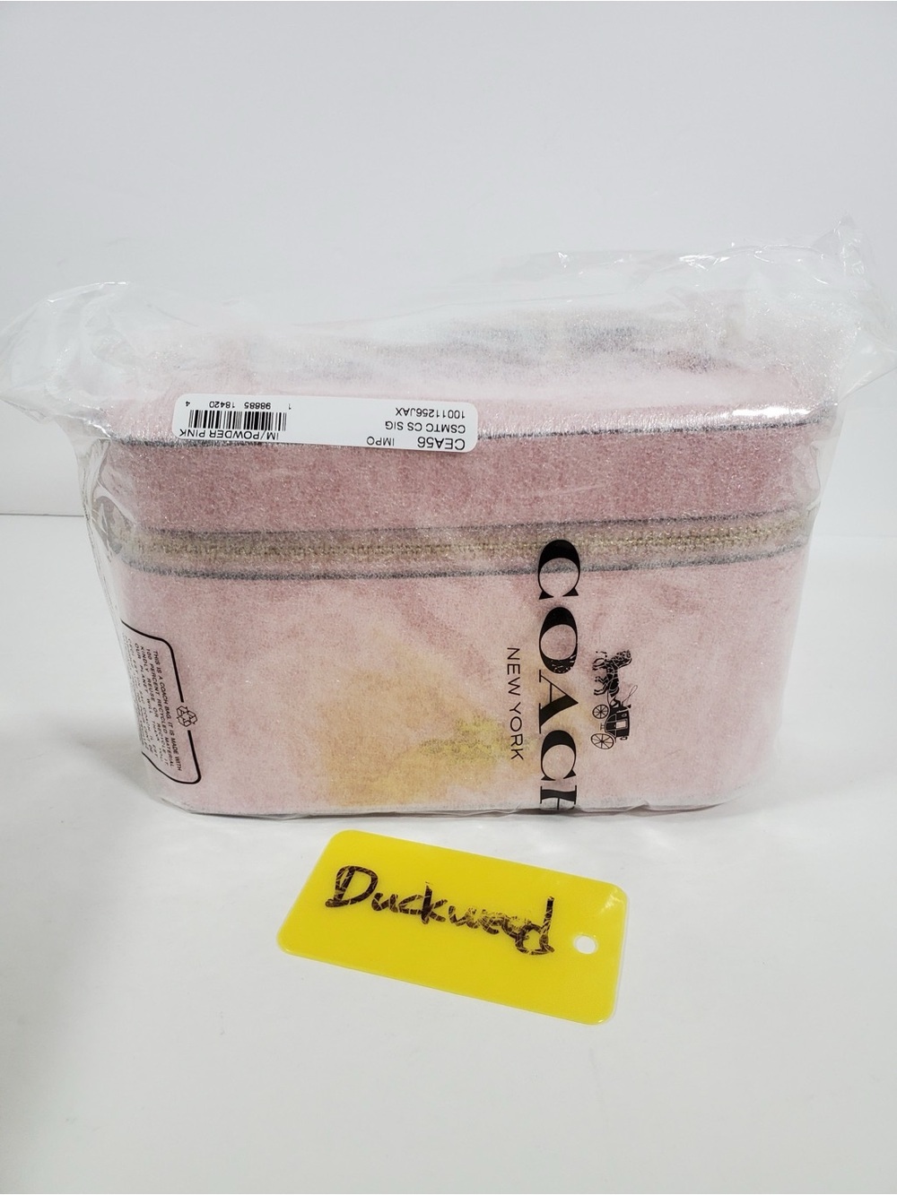 NWT Coach Cosmetic Case In Signature Canvas Powder Pink CEA56 - Picture 5 of 6